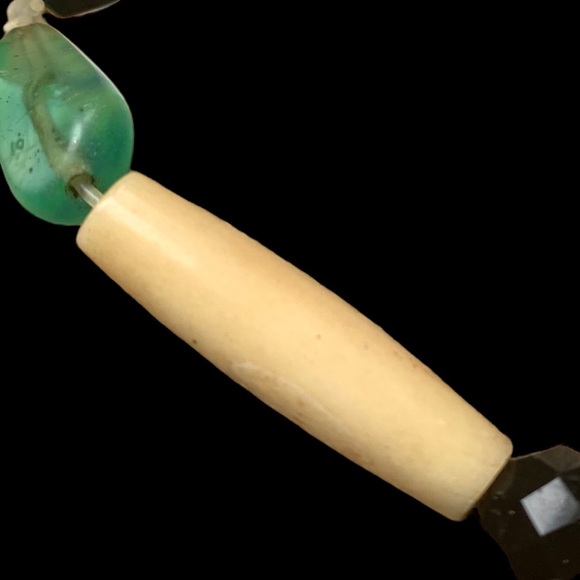 Gorgeous Black & Green Tribal Beaded Stretch Bracelet Unisex Mens or Women’s - Picture 10 of 13